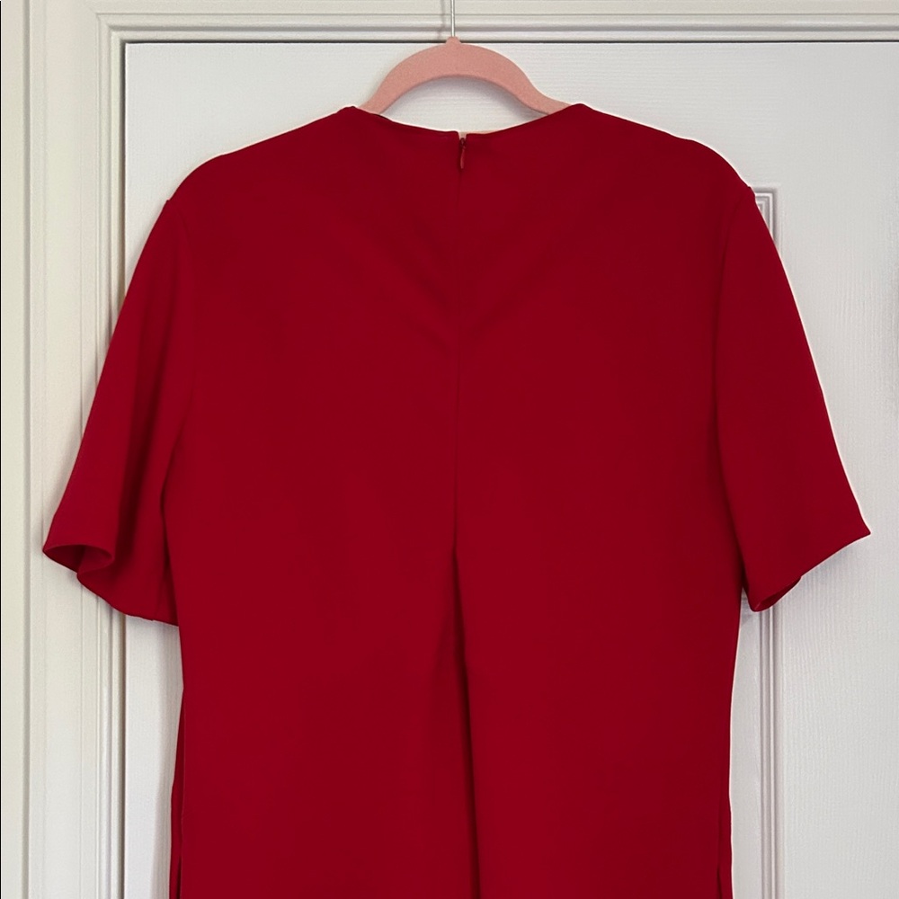 NWT ZARA RED MIDI SWING DRESS SIZE XXL ZW COLLECTION - Picture 10 of 12